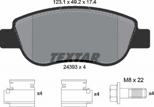 Колодки тормозные 2439301 2439301 TEXTAR