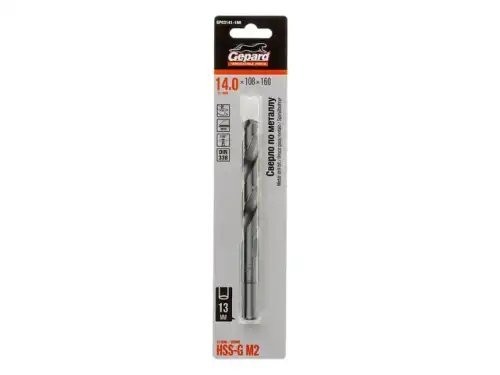 Сверло по металлу 14.0х160мм HSS GEPARD GP03141160 GEPARD