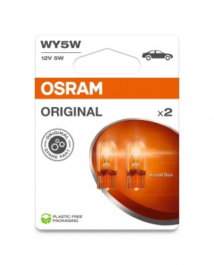 Лампа 12V WY5W W2.1x9.5d желтая блистер (2шт.) OSRAM 2827NA2BL OSRAM
