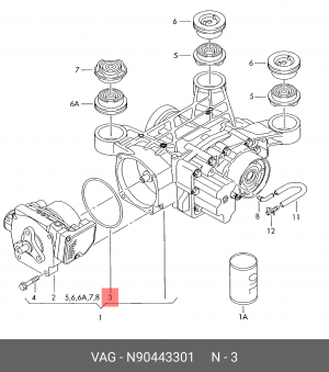 Кольцо уплотнительное VW AUDI OE N 904 433 01 VAG