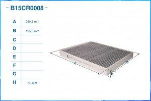 Фильтр салонный угольный B15CR0008 B15CR0008 CWORKS