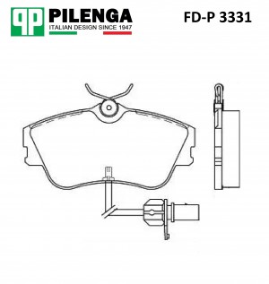 Колодки тормозные передние 65,3х129,7х19 VAG VW T4 FD-P3331 FDP3331 PILENGA