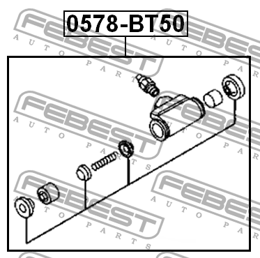 Цилиндр колесный FORD RANGER 98-09, MAZDA BT-50 06-15, 15- 0578-BT50 0578-BT50 FEBEST