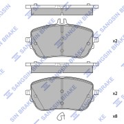Колодки тормозные передние SP4498 SP4498 SP4498 SANGSIN