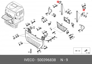 кронштейн крепления амортизатора кабины!\Iveco Stralis 500396838 IVECO