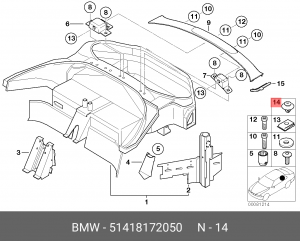 клипса!\ BMW E39 51 41 8 172 050 BMW