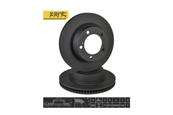 диск тормозной передний! Toyota Land Cruiser 200 4.7/4.5D 08> Z06263 ZENTPARTS