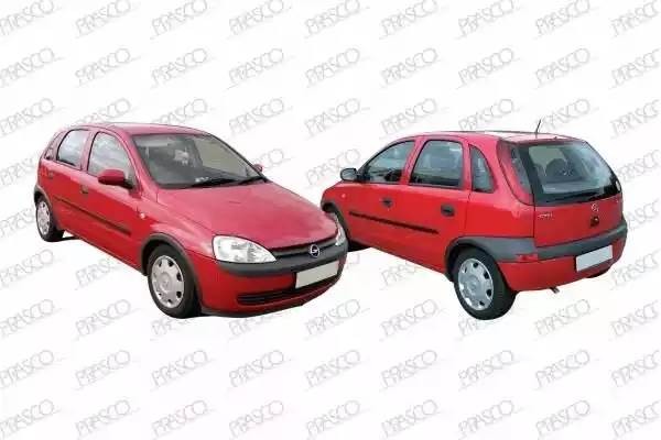 стекло зеркала левое! с кроншт. асфер. с подогр.\ Opel Corsa C 1.0-1.8i/1.3D/1.7 OP0307514 PRASCO GROUP