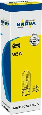 Лампа 12V W5W T10 W2.1x9.5d Range Power Blue+ NARVA 171893000 NARVA