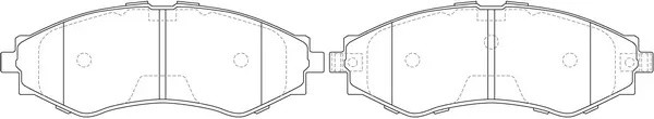 Колодки тормозные передние CHEVROLET LANOS/LACETTI/REZZO/DAEWOO NEXIA/NUBIRA/LEG BP10374 SB NAGAMOCHI