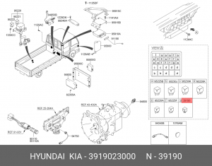 Реле HYUNDAI KIA отопителя 10ВТ OE 3919023000 HYUNDAI KIA