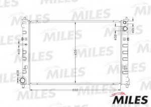 Радиатор (паяный) MAZDA MPV II (99-03) 2.5 ACRB368 ACRB368 MILES