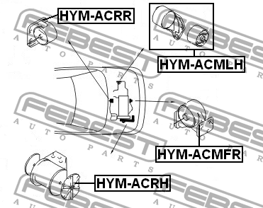 Опора двигателя HYM-ACRR HYM-ACRR FEBEST