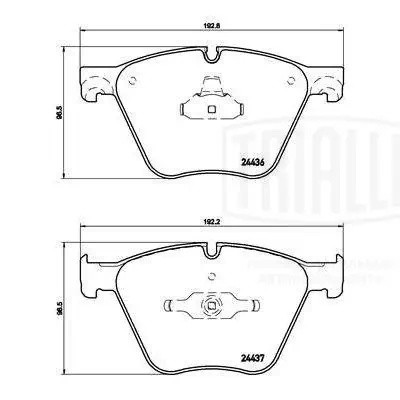 Колодки торм. BMW 5 GT (F07) (09-)/7 (F01) (08-) 4.4i диск. перед. (PF 4187) PF4187 TRIALLI
