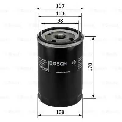Фильтр масляный D 0824, D 0826, D 0834, D 0836,MAN Bus D 0824, D 0826, D 0834, D 0 451 301 207 BOSCH