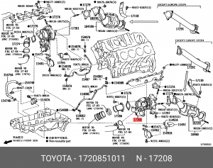 турбокомпрессор!\ Toyota Land Cruiser 07-12 17208-51011 TOYOTA