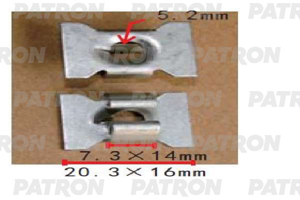 VW GOLF/ LUPO/ POLO/ PASSAT[B5] пластинчатая/ крепления крыла P371456 PATRON