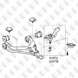 Опора шаровая нижняя правая TOYOTA 4Runner/Land Cruiser Prado 90/Hilux Surf 95-  FK0973R FIXAR