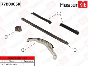 Комплект цепи ГРМ NISSAN NAVARA YD25DDTi 06-  77B0005K 77B0005K MASTER KIT