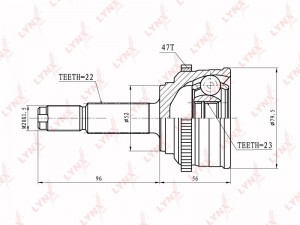 ШРУС наружный подходит для CHEVROLET Aveo 03-08 CO-1826A CO1826A LYNXAUTO