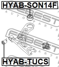Сайлентблок рычага задний HYUNDAI TUCSON, KIA SPORTAGE 2015- HYAB-SON14F HYAB-SON14F FEBEST