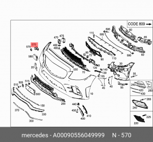 датчик парковки!\ MB X253 A 000 905 56 04 9999 MERCEDES BENZ
