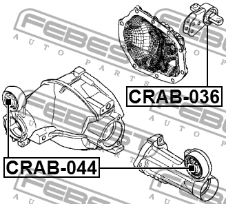 Сайлентблок опоры дифференциала CRAB-044 CRAB-044 FEBEST