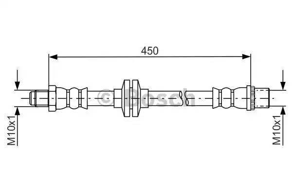 шланг торм. пер.!\ Renault Duster 1.6/2.0 10> 1 987 481 683 BOSCH