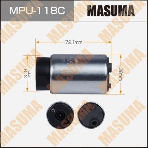 насос топливный электрический! графит. коллект\ Toyota Yaris 1.0/1.3/1.8 06> MPU-118C MASUMA