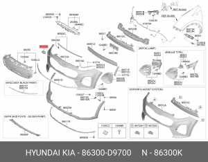 ЭМБЛЕМА ДЕКОРАТИВНАЯ ПЛАСТИКОВАЯ "KIA" 86300-D9700 86300D9700 HYUNDAI KIA