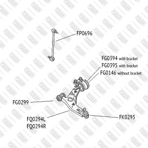 Рычаг подвески передний нижний правый MAZDA 3 10- FQ0294R FQ0294R FIXAR