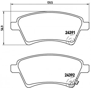 P23105 1215 01 [5581079J00] !колодки дисковые п.\ Fiat Sedici, Suzuki SX4 1.5i/1 P23105 BREMBO