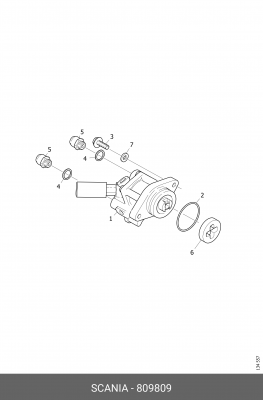 болт топливного насоса! M8x25\ SCANIA 809809 SCANIA