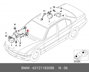 Угловой шарнир Пд 63121183088 63 12 1 183 088 BMW