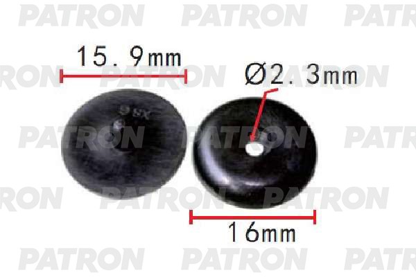 Клипса пластмассовая Audi,Seat,Skoda,Volkswagen применяемость: 0 P37-1644 P371644 PATRON