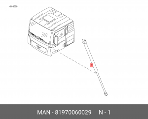 Газовая пневматич. подвеска 320N MAN 81970060029 MAN