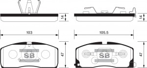 Колодки тормозные дисковые Lifan Smily 1.3 08 SP2154 SP2154 SANGSIN