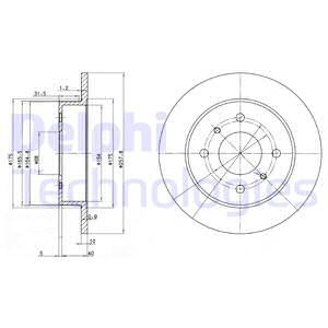 BG2633 диск тормозной задний!\ Nissan Almera/Primera all 90> BG2633 DELPHI