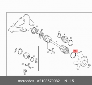 MERCEDES BENZ W210 E A 210 357 00 82 MERCEDES BENZ