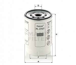 Элемент фильтрующий КАМАЗ топливный ЕВРО (для PreLine PL 270) MANN PL2707X MANN FILTER