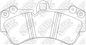 Колодки тормозные VW Touareg PORSCHE Cayenne передние (4шт.) NIBK PN0345W NIBK