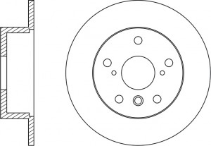 Диск тормозной TOYOTA Land Cruiser (J120) задний (1шт.) NIBK RN1486 NIBK