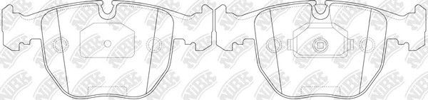 Колодки тормозные BMW 5 (E39),7 (E38),X5 (E53) передние (4шт.) NIBK PN0401 NIBK