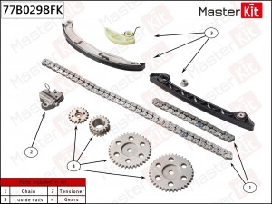 Комплект цепи ГРМ MAZDA CX-7 (2007-) L5-VE 77B0298FK 77B0298FK MASTER KIT