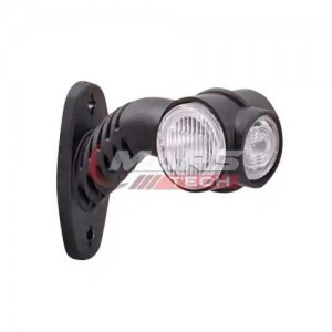 фонарь габаритный!рожок короткий LED 24V стекла большие белые изогнутый провод 1 M720206 MARS