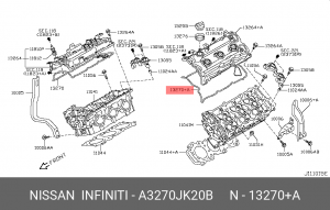 NISSAN TEANA J32 (2008-2013) ЛЕВАЯ A3270JK20B NISSAN
