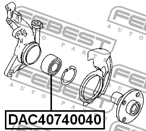 Подшипник ступицы передний MAZDA 323 94-00 DAC40740040 DAC40740040 FEBEST