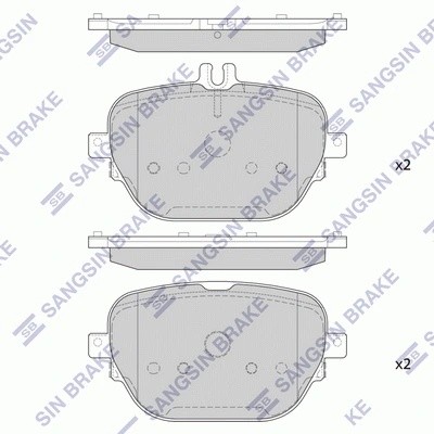Колодки передние MERCEDES GLC C253, X253 2017- SP4343 SP4343 SANGSIN