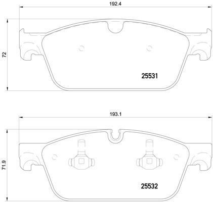 P50112 колодки дисковые передние!\ MB GL X166 3.0-4.5/2.2CDI 12> P50112 BREMBO