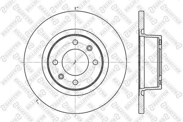 диск тормозной задний!\ Citroen C5 1.8-2.2HDi 01> 6020-1930-SX STELLOX